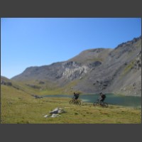 Seb et Vinc au lac de l'Orenaye